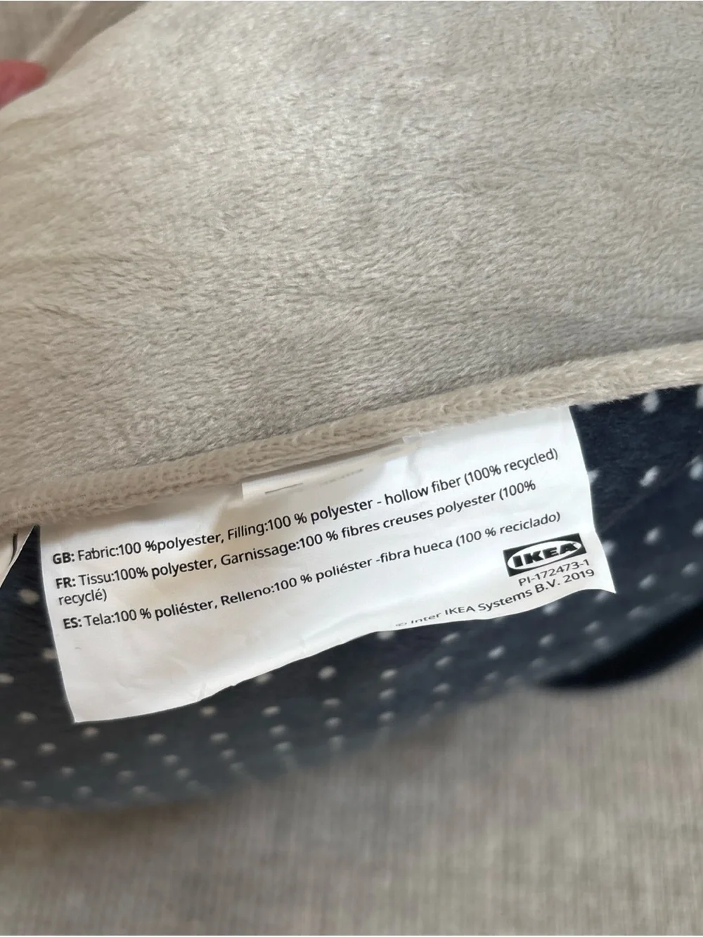 IKEA Gray and Black Cat Face Pillow cushion for bed or sofa new discontinued - Picture 14 of 16